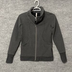 Lululemon Scuba Jacket‎ Black Full Zip Pockets Heavy Women's Size 8 Heavyweight